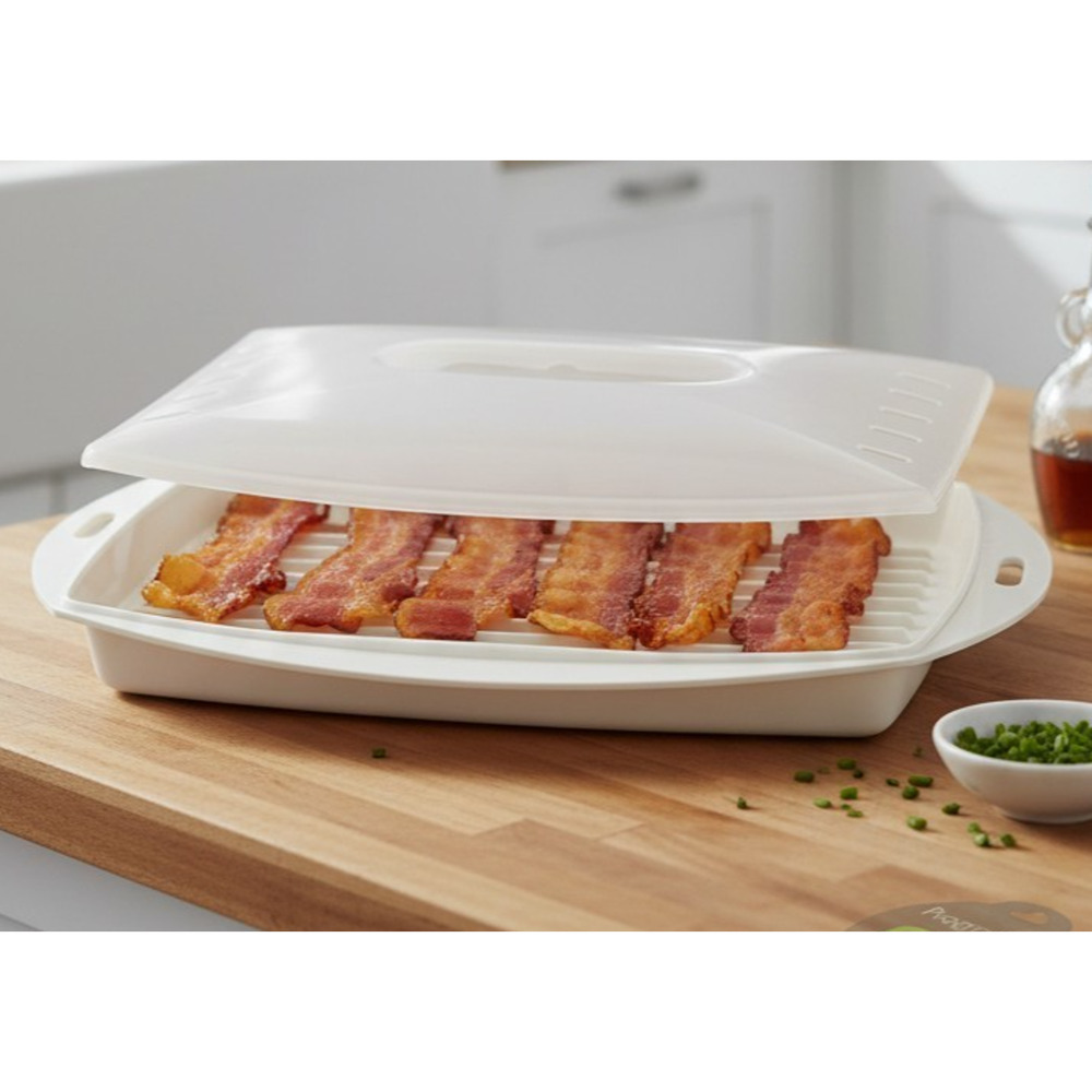 Progressive Prep Solutions MiracleWare Microwave Bacon Grill with Cover